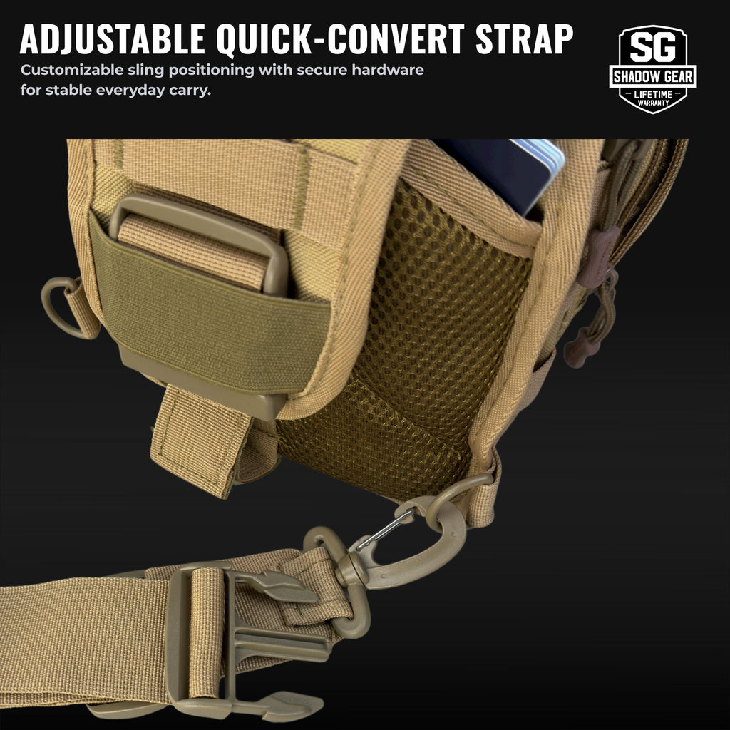 Shadow Gear SG717 Tactical Utility Sling - EDC Chest Shoulder Bag