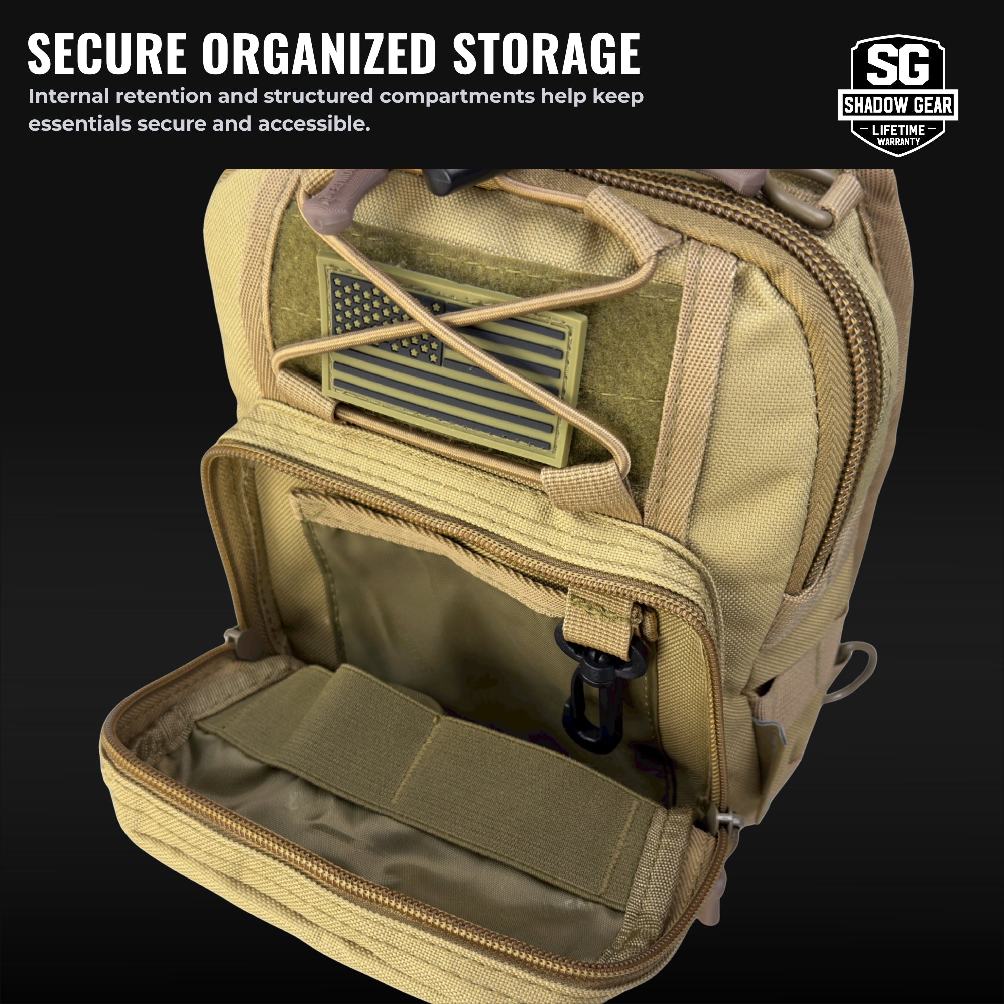 Shadow Gear SG717 Tactical Utility Sling - EDC Chest Shoulder Bag