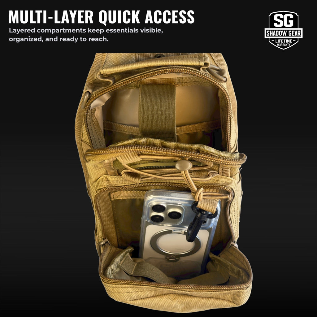 Shadow Gear SG717 Tactical Utility Sling - EDC Chest Shoulder Bag