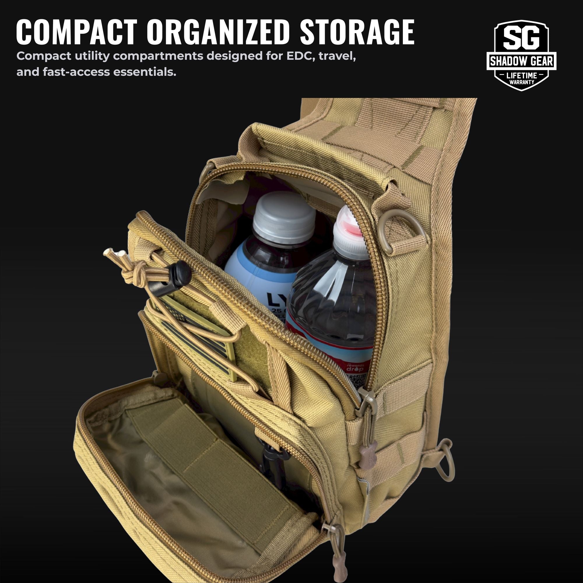 Shadow Gear SG717 Tactical Utility Sling - EDC Chest Shoulder Bag